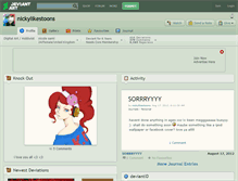 Tablet Screenshot of nickylikestoons.deviantart.com