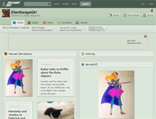 Tablet Screenshot of ellentheapegirl.deviantart.com