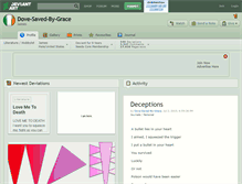 Tablet Screenshot of dove-saved-by-grace.deviantart.com
