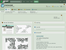 Tablet Screenshot of memorylast.deviantart.com
