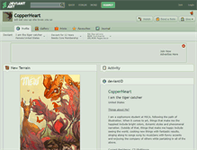 Tablet Screenshot of copperheart.deviantart.com