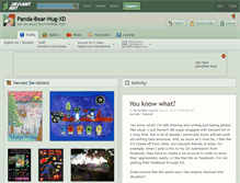 Tablet Screenshot of panda-bear-hug-xd.deviantart.com