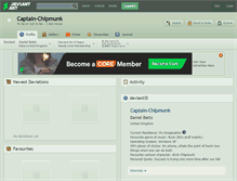 Tablet Screenshot of captain-chipmunk.deviantart.com