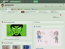 Tablet Screenshot of johnnytest94.deviantart.com