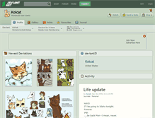Tablet Screenshot of koicat.deviantart.com