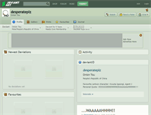 Tablet Screenshot of desperateplz.deviantart.com