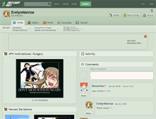 Tablet Screenshot of evelynmonroe.deviantart.com