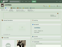 Tablet Screenshot of justinbaby.deviantart.com