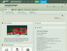 Tablet Screenshot of animeponydragon.deviantart.com