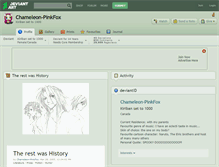 Tablet Screenshot of chameleon-pinkfox.deviantart.com