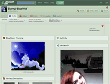 Tablet Screenshot of eternal-bluewolf.deviantart.com