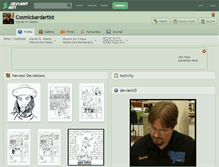 Tablet Screenshot of cosmicbardartist.deviantart.com