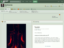 Tablet Screenshot of manticoress.deviantart.com