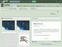 Tablet Screenshot of lucianes.deviantart.com