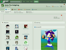 Tablet Screenshot of myles-the-hedgehog.deviantart.com