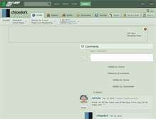 Tablet Screenshot of chloedork.deviantart.com