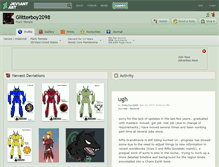 Tablet Screenshot of glitterboy2098.deviantart.com