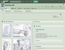 Tablet Screenshot of mizu-the-wolf.deviantart.com