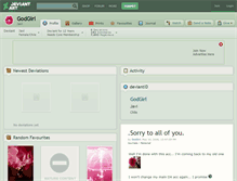 Tablet Screenshot of godgirl.deviantart.com