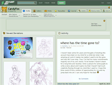 Tablet Screenshot of candyfox.deviantart.com