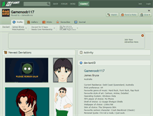 Tablet Screenshot of gamenoob117.deviantart.com