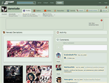 Tablet Screenshot of damelodie.deviantart.com