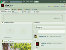 Tablet Screenshot of cptstarlight.deviantart.com