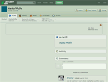 Tablet Screenshot of manta-wolfe.deviantart.com
