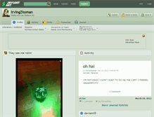 Tablet Screenshot of irvingzissman.deviantart.com
