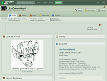 Tablet Screenshot of liondreamheart.deviantart.com