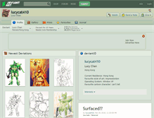 Tablet Screenshot of lucycat410.deviantart.com