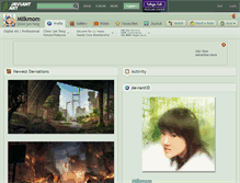 Tablet Screenshot of milkmom.deviantart.com