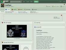 Tablet Screenshot of crabpope.deviantart.com