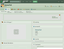 Tablet Screenshot of demontux.deviantart.com