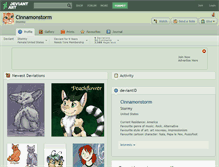 Tablet Screenshot of cinnamonstorm.deviantart.com