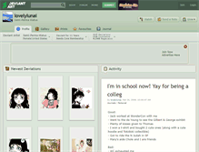 Tablet Screenshot of lovelylunai.deviantart.com