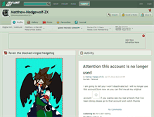 Tablet Screenshot of matthew-hedgewolf-zx.deviantart.com