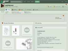 Tablet Screenshot of ladymaroon.deviantart.com