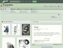 Tablet Screenshot of mydyingrose.deviantart.com