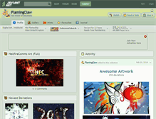 Tablet Screenshot of flamingclaw.deviantart.com