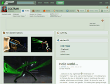 Tablet Screenshot of coltran.deviantart.com