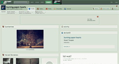 Desktop Screenshot of burning-paper-hearts.deviantart.com