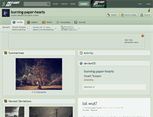 Tablet Screenshot of burning-paper-hearts.deviantart.com