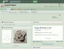 Tablet Screenshot of dreampentagram.deviantart.com