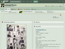 Tablet Screenshot of bubblegirl98xoxo.deviantart.com
