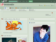 Tablet Screenshot of narutokyuubifox.deviantart.com