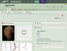 Tablet Screenshot of mignonnebani.deviantart.com