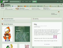 Tablet Screenshot of lilyneko.deviantart.com