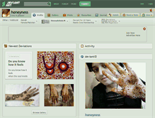 Tablet Screenshot of honeyness.deviantart.com