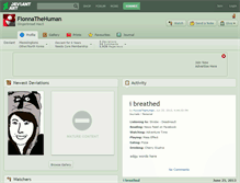 Tablet Screenshot of fionnathehuman.deviantart.com
